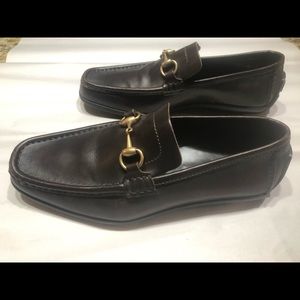 Gucci Men’s Brown Leather Driving Moccasin